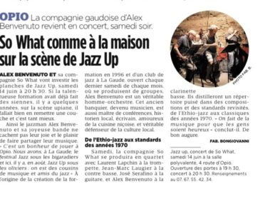 So What comme à la maison sur la scène de Jazz UP