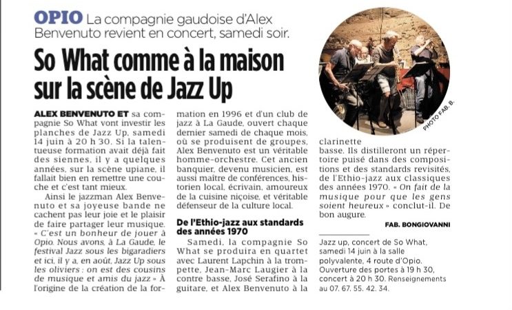 So What comme à la maison sur la scène de Jazz UP