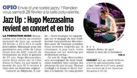 On parle de Jazz UP dans Nice Matin
